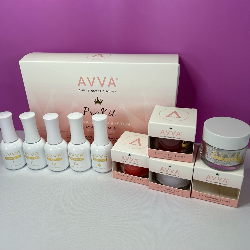 - AVVA Nail Dip Kit NIB complete DIY manicure multi color to choose from